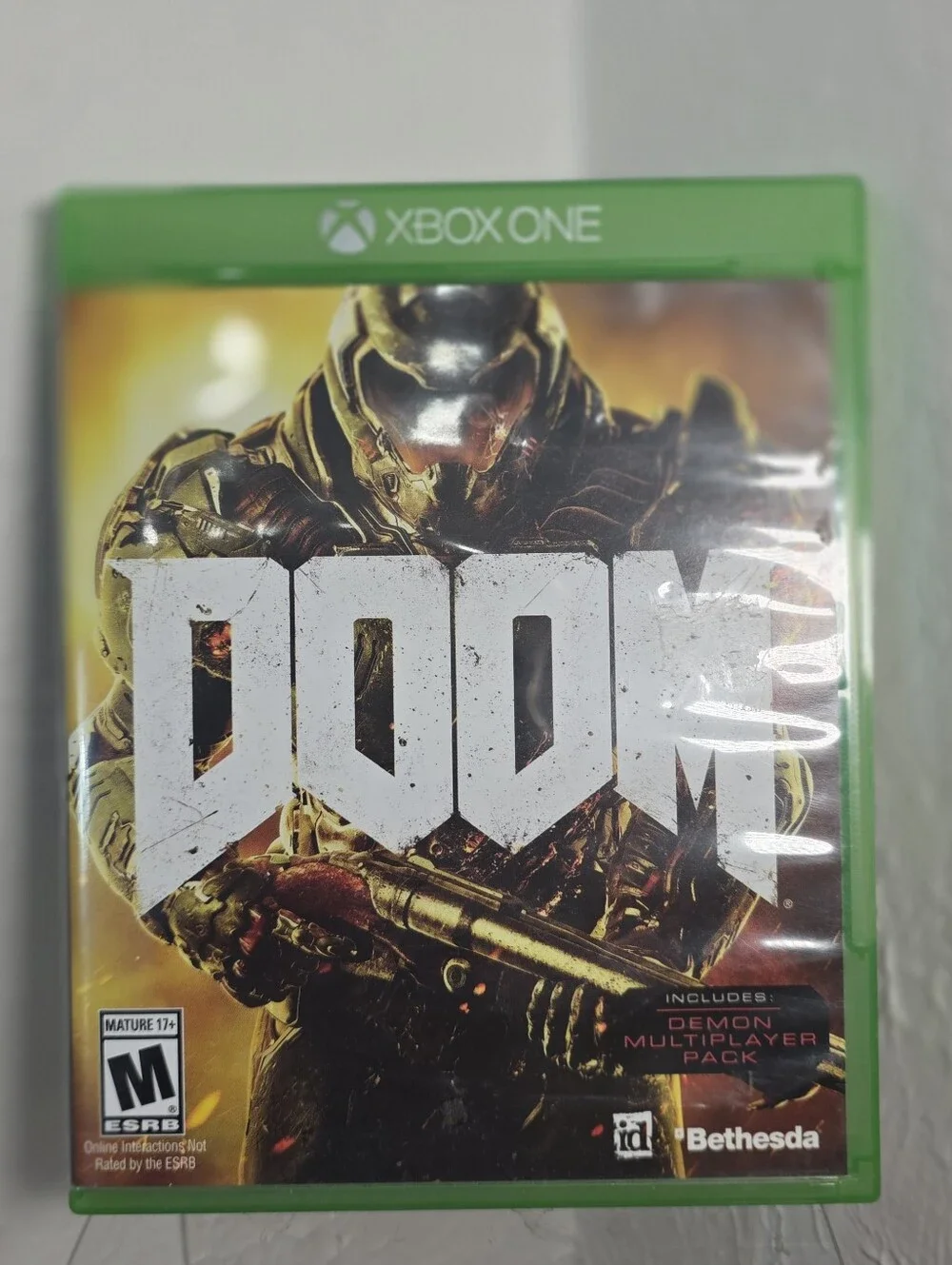 Doom Microsoft Xbox One 2016 Complete CIB First Person Shooter FPS Video Game